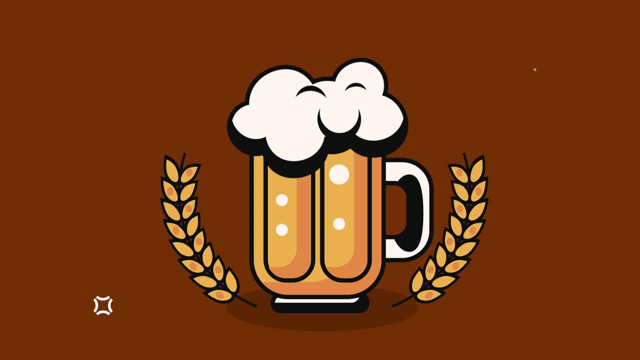 frasco de cerveza con picos de cebada