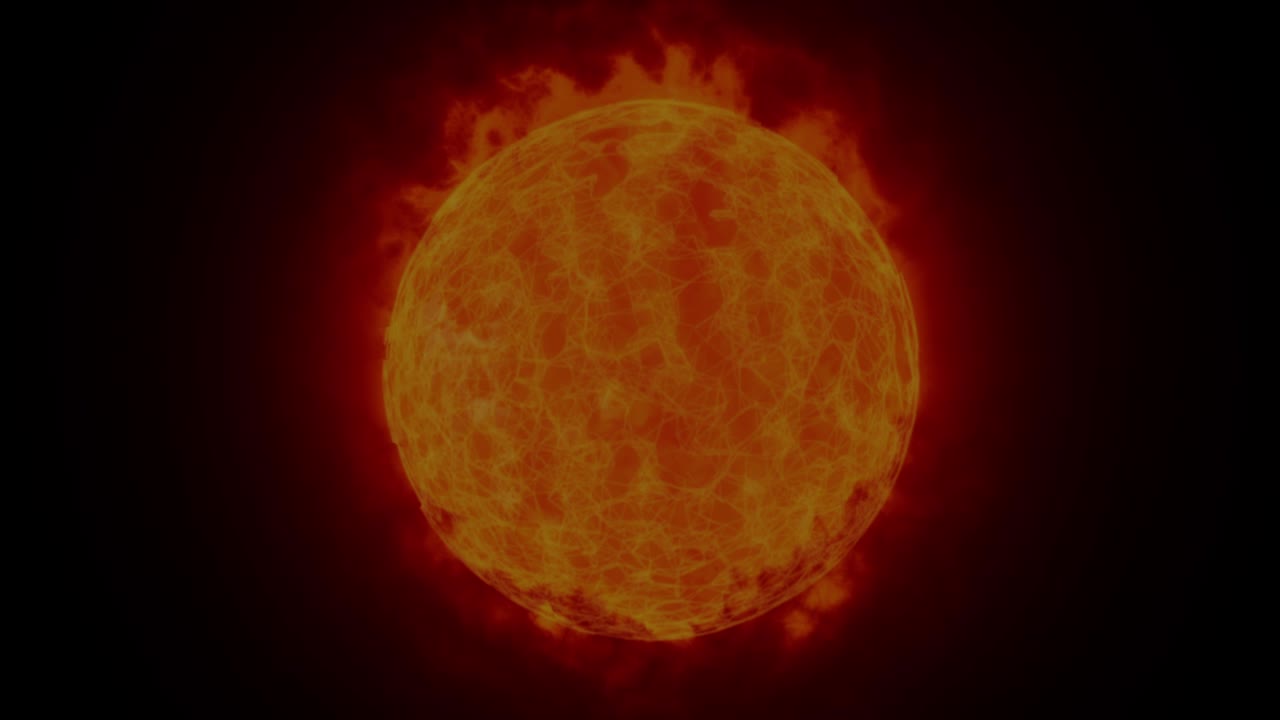 movimiento de bolas calientes de partículas en el espacio