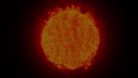 movimiento de bolas calientes de partículas en el espacio
