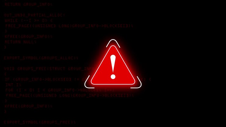 Alert triangle urgent cybersecurity danger notices animation featuring red warning shield icon
