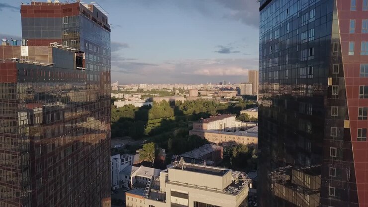 Vista da Cidade de Arranha-Céus