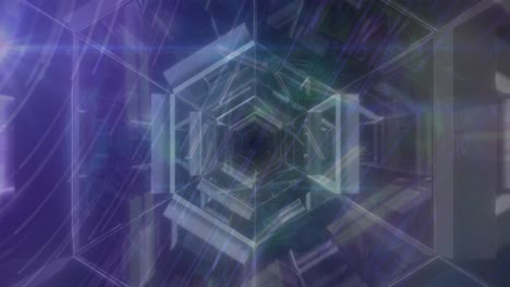 animación del túnel digital sobre las formas
