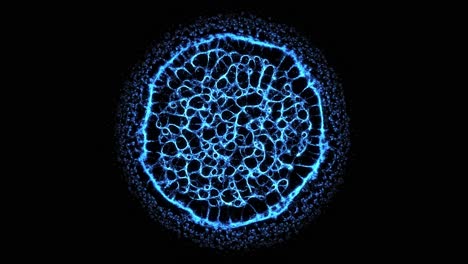 Blue-organic-fractal-bacterial-network-growing