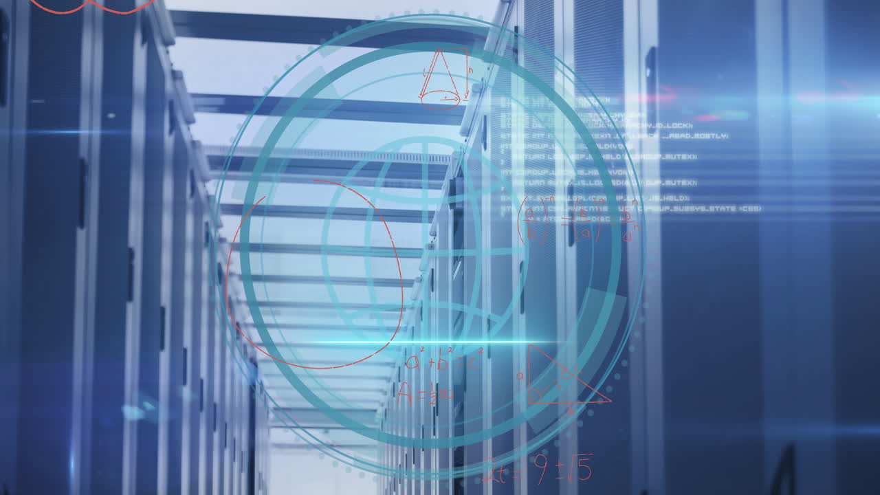 순환 스캐너를 통해 사이버 보안 텍스트의 애니메이션과 서버 에 대한 수학적 방정식