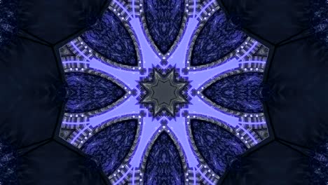 fondo decorativo de neón abstractamente adornado con bucles. caleidoscopio o mandala de neón 3d.