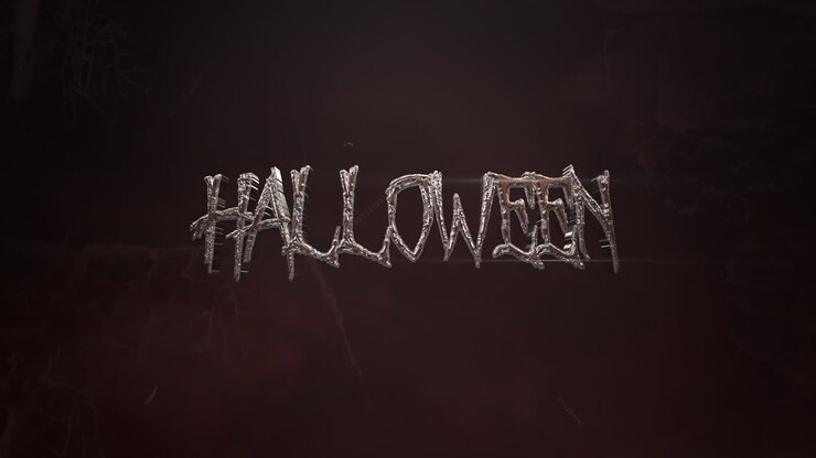 halloween mit mystischem lichteffekt im dunklen raum