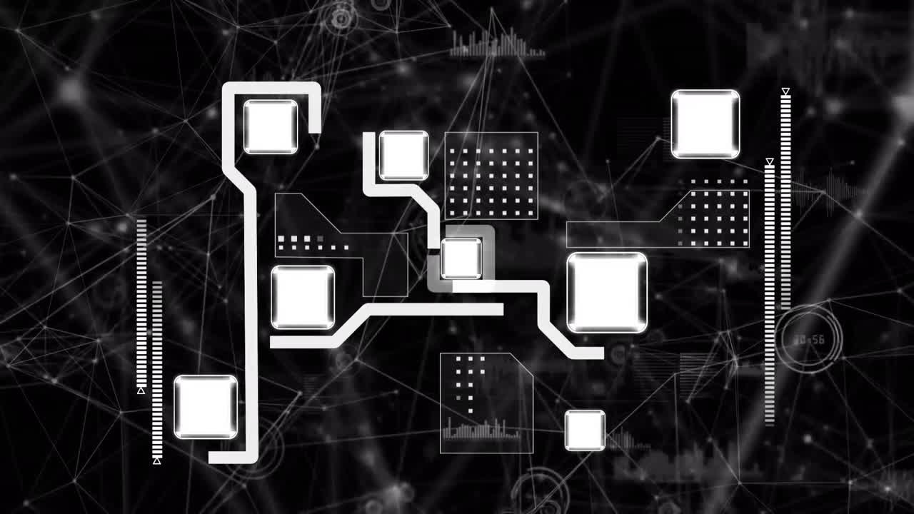 animación de la red de conexiones con el procesamiento estadístico