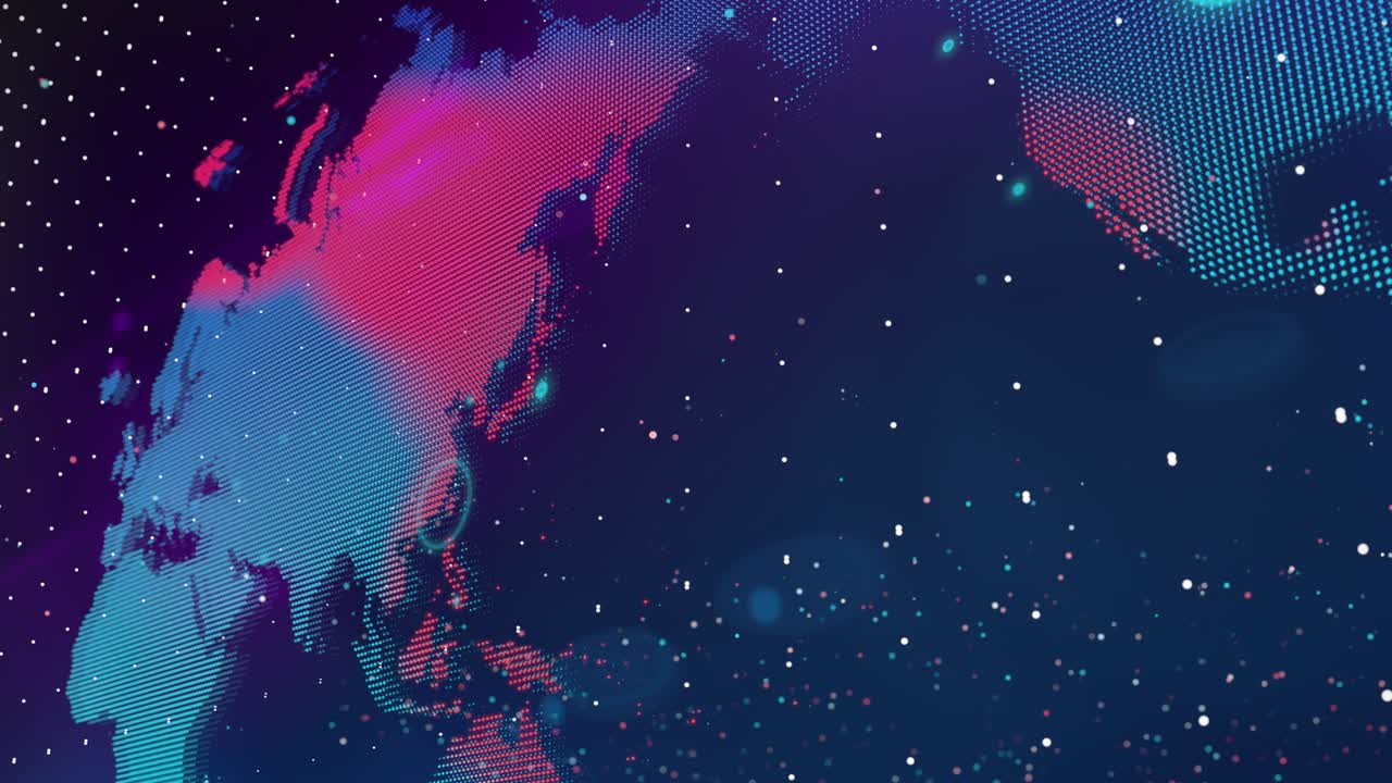 홀로그램 세계 지도 코로나 바이러스 팬데 애니메이션