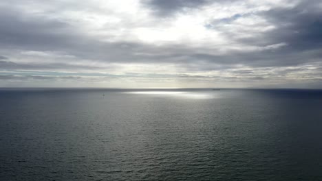 aerial view of an ocean landscape