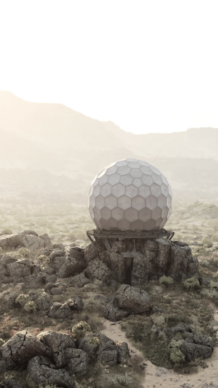 사막 풍경에서 미래의 레이더