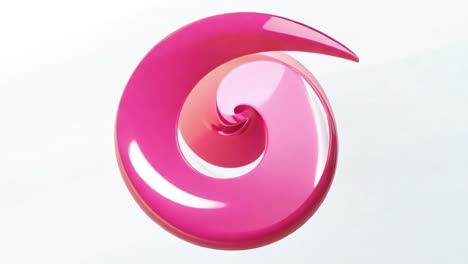 glossy pink spiral abstract art