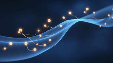 abstract digital network and data flow