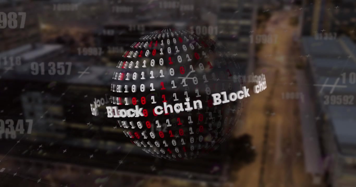 Animation of virtual screen with white network with data processing over modern fireworks