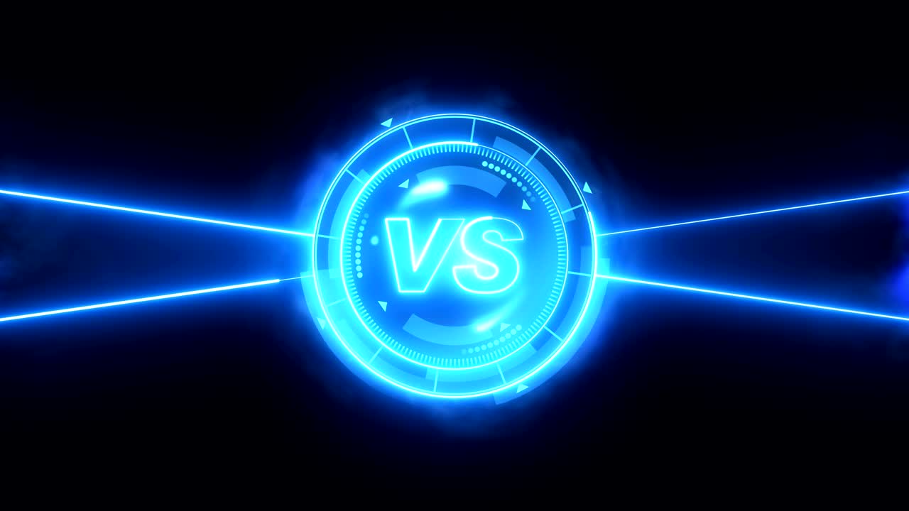 animación de bucle de juego deportivo futurista. contra fondo de lucha. pantalla digital de neón de radar. contra elemento de interfaz de control de juego. competición deportiva de lucha de batalla.