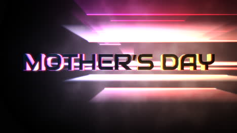 mother day with colorful neon lines on stage