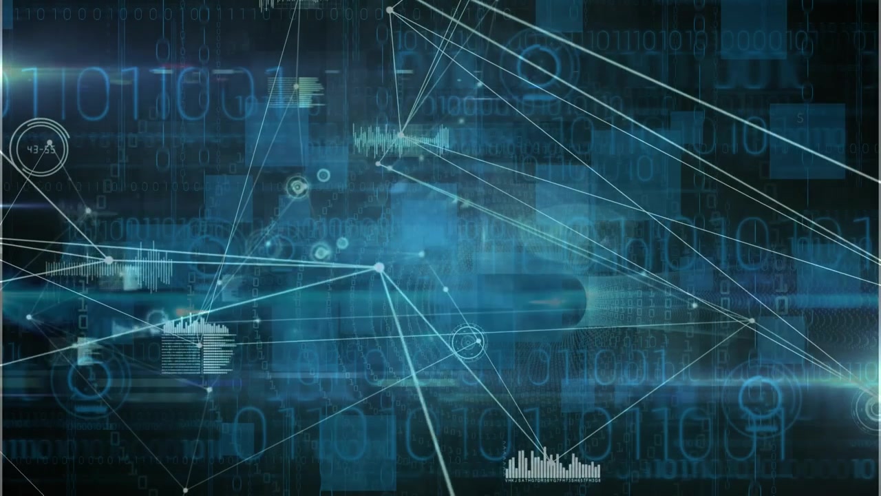 Animation of network of connections over data processing