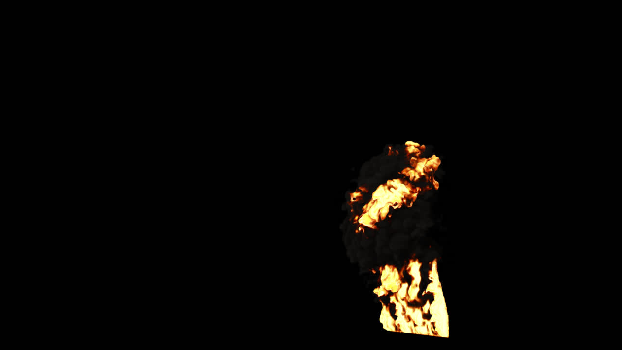 explosión de fuego y humo