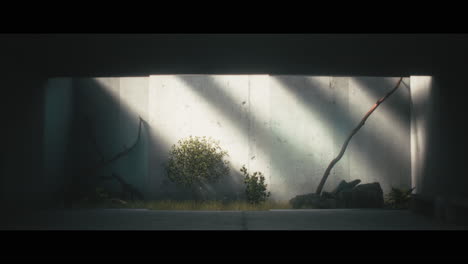 modern minimalist concrete garden