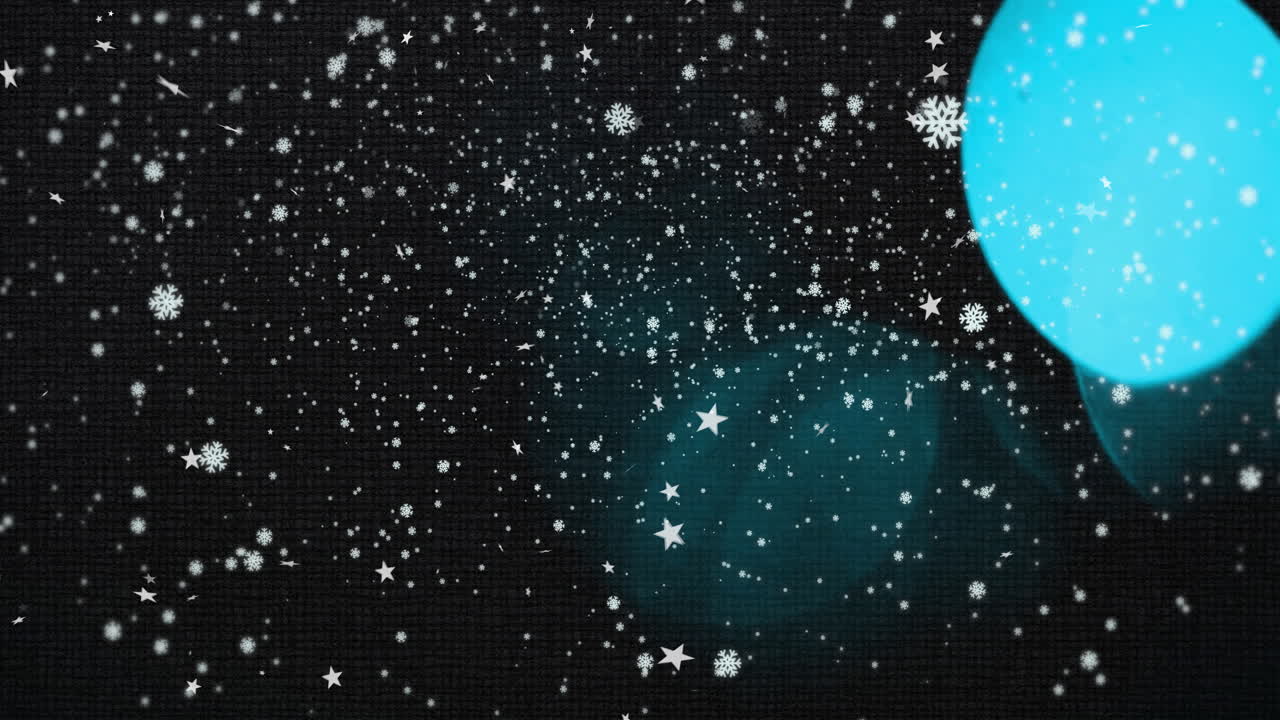 animación de copos de nieve cayendo sobre un fondo negro