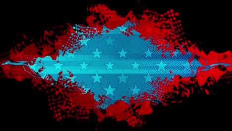 grunge blot concepto bandera de los estados unidos abstracto fondo de movimiento