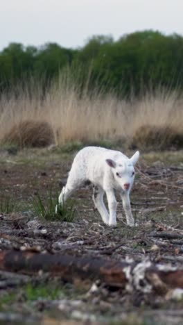 baby lamb in a field