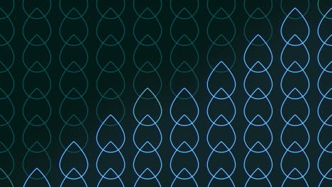 seamless neon blue drops water on black gradient