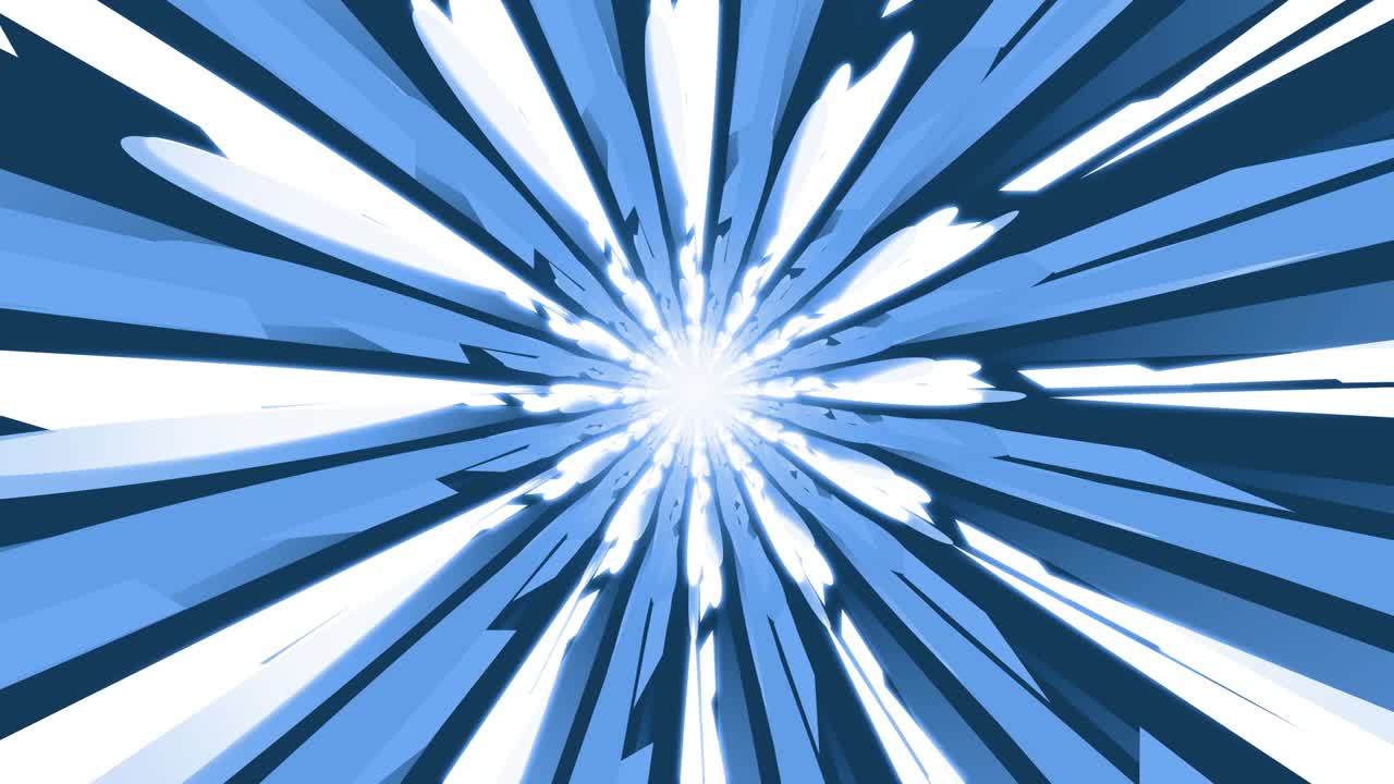 Abstract blue and white cartoon background looped tunnel animation