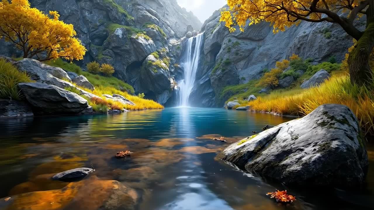 Paisagem da cachoeira da Croácia dos lagos Plitvice. | Foto Premium