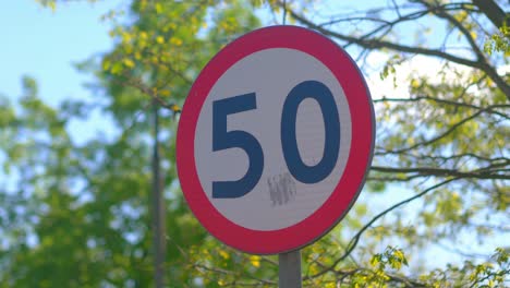 speed limit sign in 4k slow motion 60fps