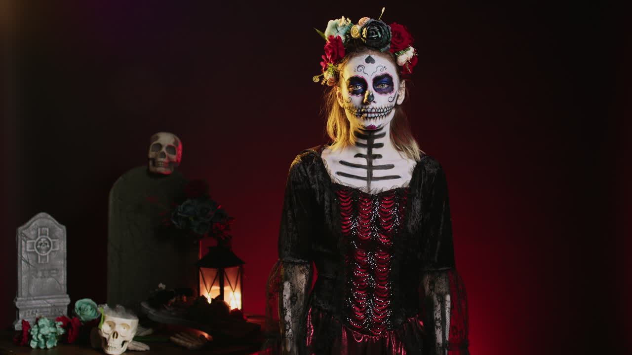 disfraz de halloween del día de los muertos