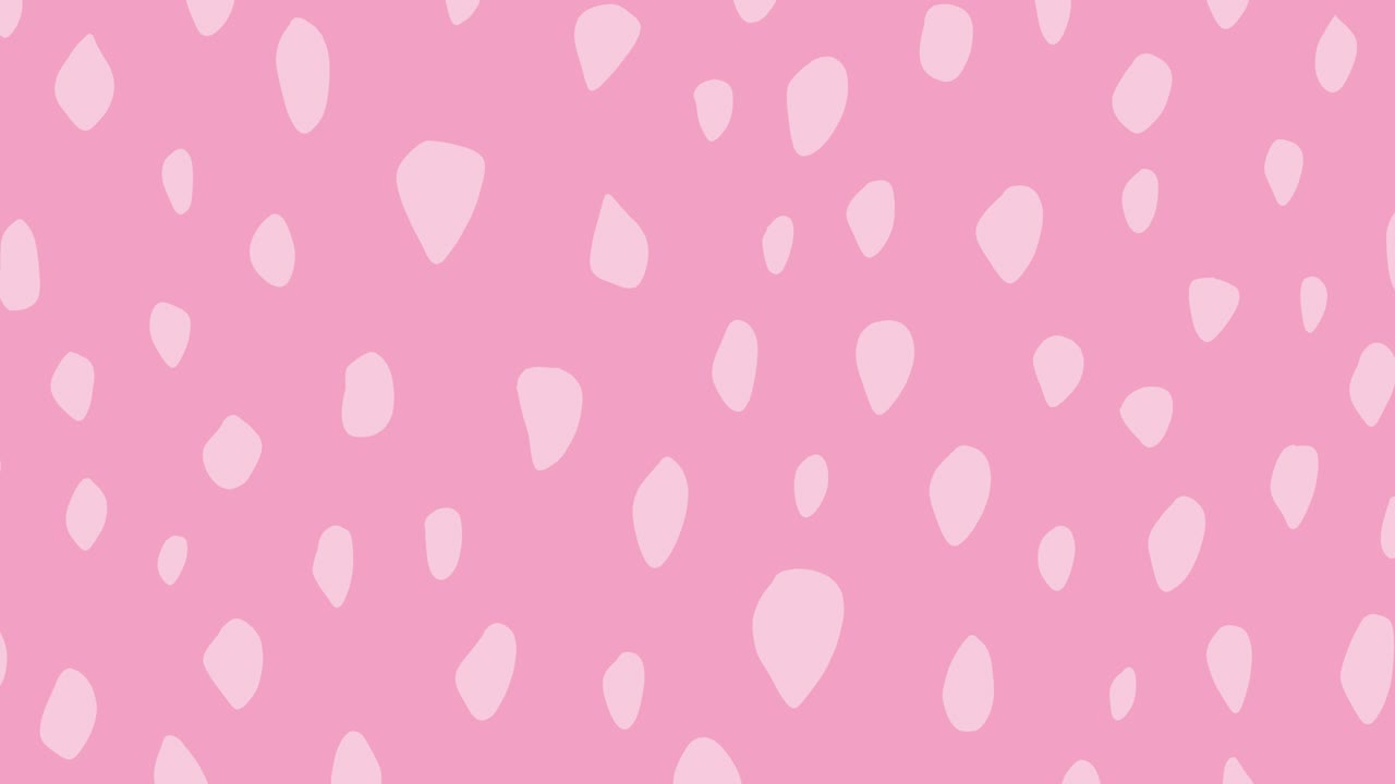 Set of looping bright, summer backgrounds with hand drawn doodle patterns. Trending modern shapes, spots, dots, plaid, Memphis and mid-century style in pink.