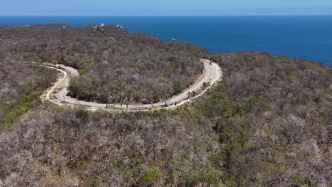 mountain roads in huatulco national park, oaxaca