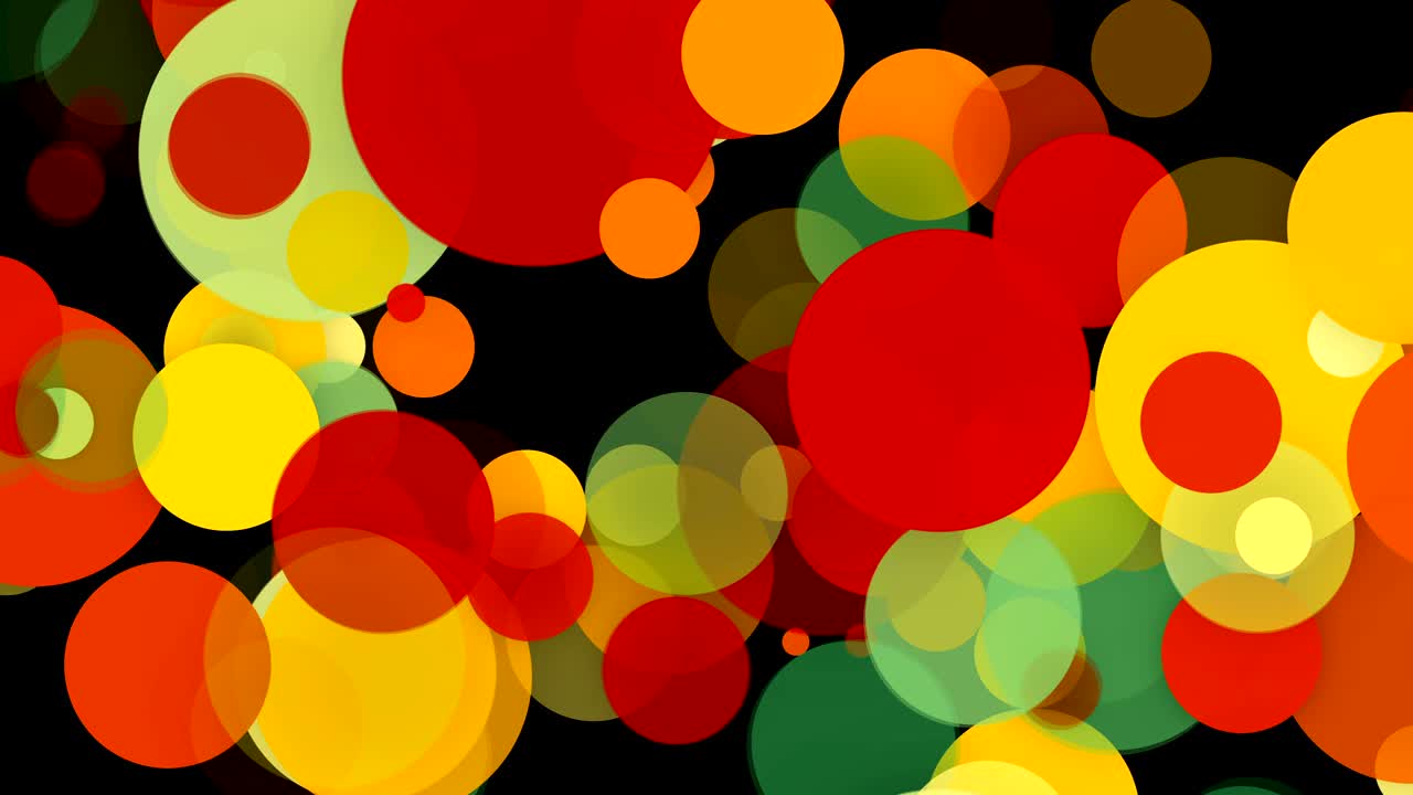 추상적인 다채로운 원 배경 3d 렌더링 애니메이션 배경