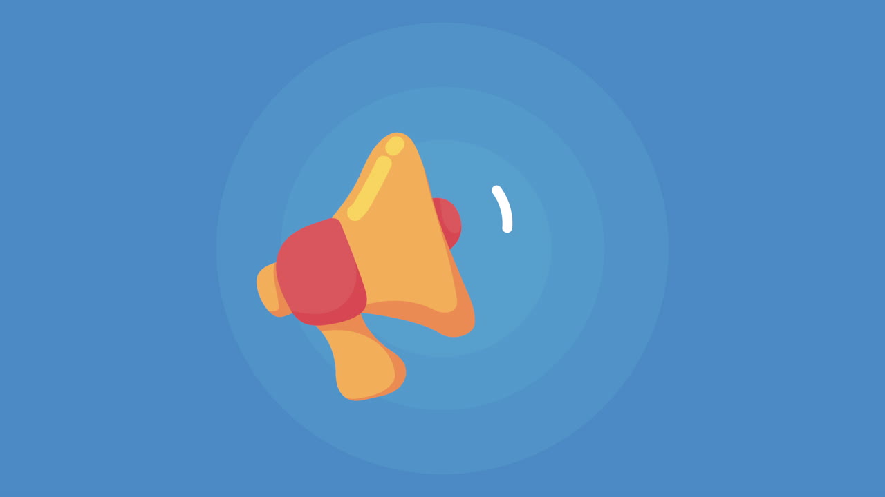 메가폰 장치 오디오 사운드 애니메이션