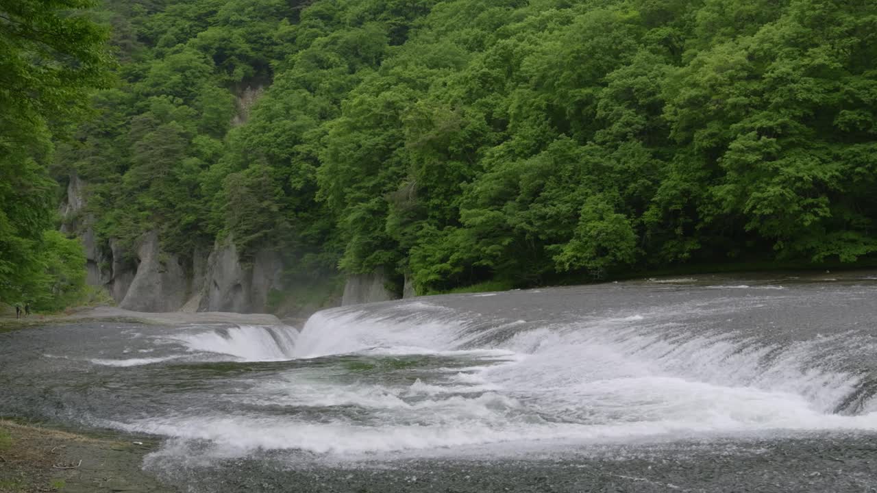 Fukiware waterfalls in Gunma prefecture on lush summer day
