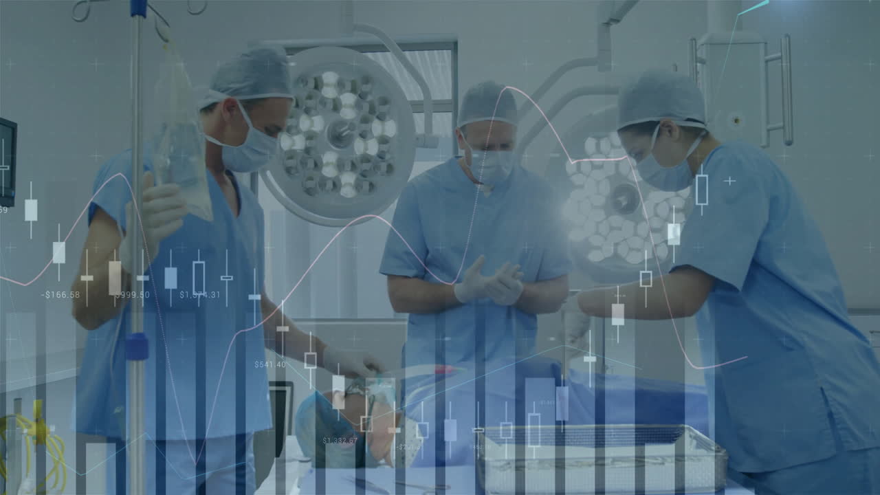 Animation of statistics and data processing over diverse surgeons