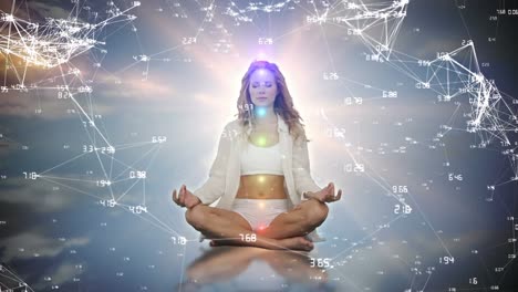 Woman-meditating-in-the-sky