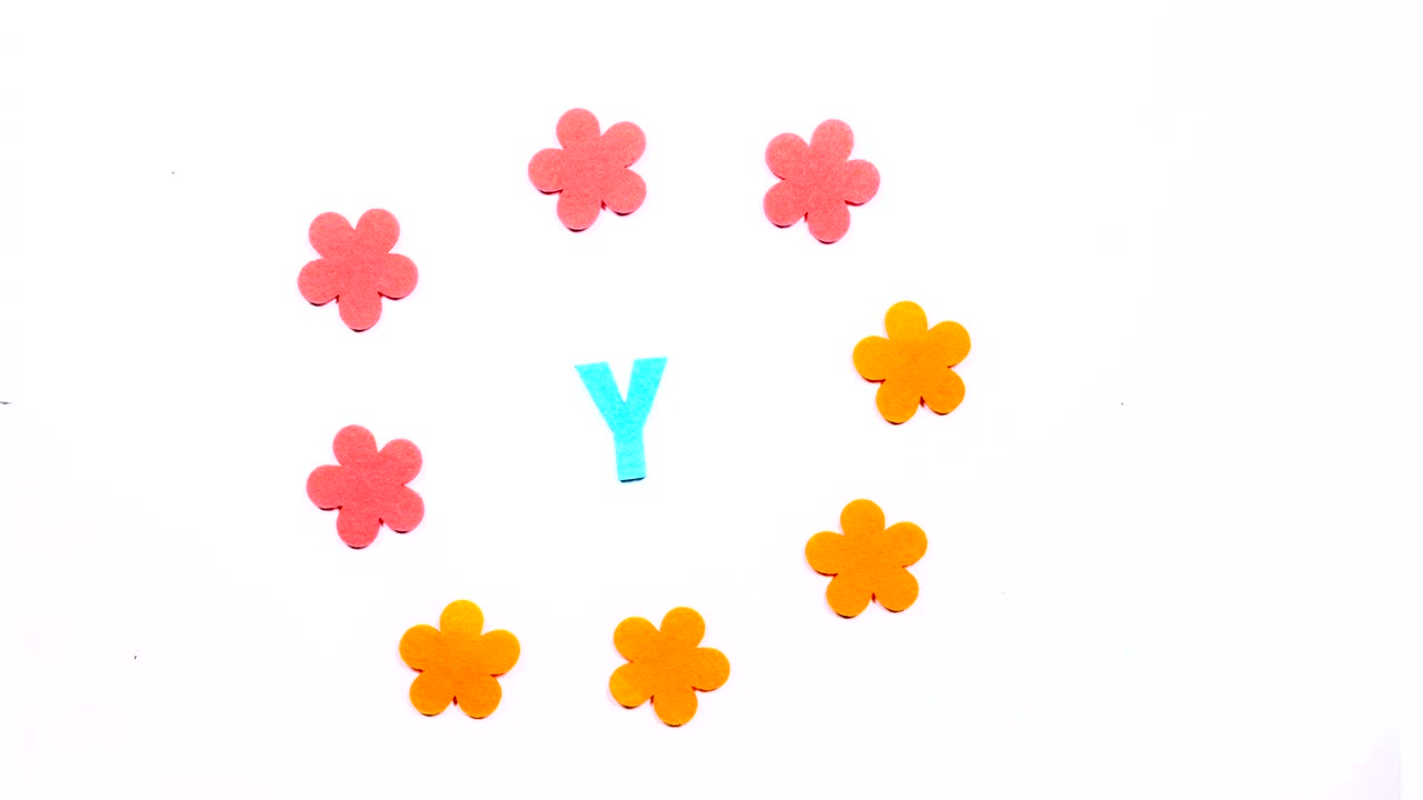 Blue dancing letter Y of the English alphabet. Dancing letter on a white background.