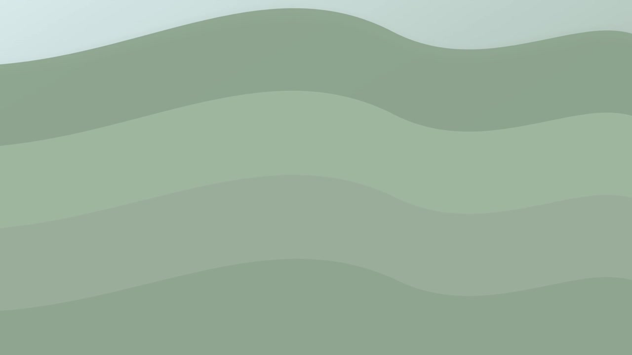 Abstract Motion Background with Soft Green Wavy Layers