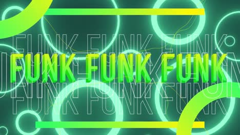 animación de texto funk en fondo negro