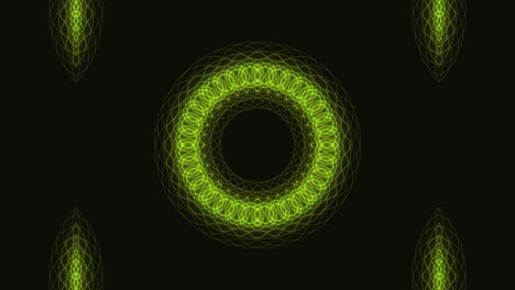 sacred geometry, green circles, seamless vj loop