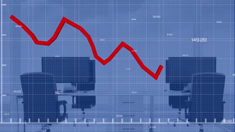 Animation-Der-Statistischen-Datenverarbeitung-über-Ein-Gitternetz-Vor-Büroschreibtischen