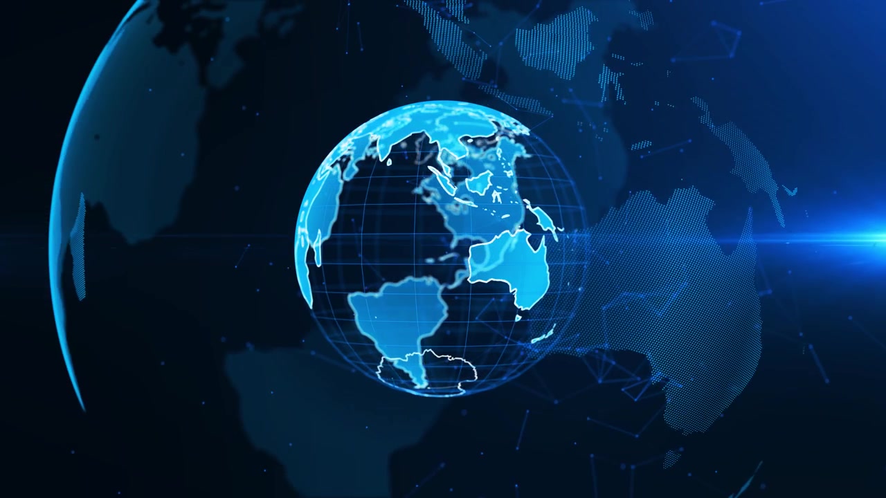 Digital data global hologram technology network data connection cyber security concept social future