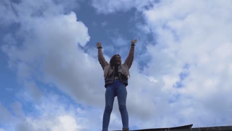 extreme bike tricks on a rooftop