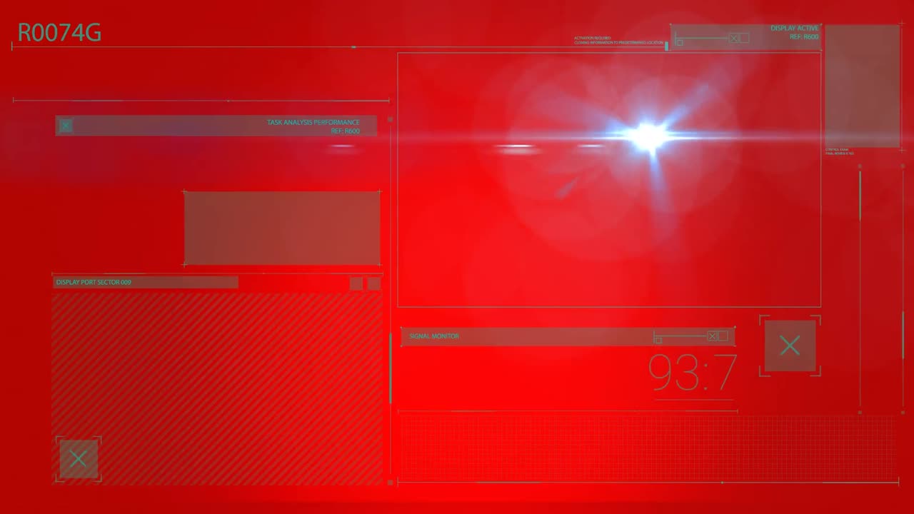 빛의 반점 위에 데이터 처리의 애니메이션