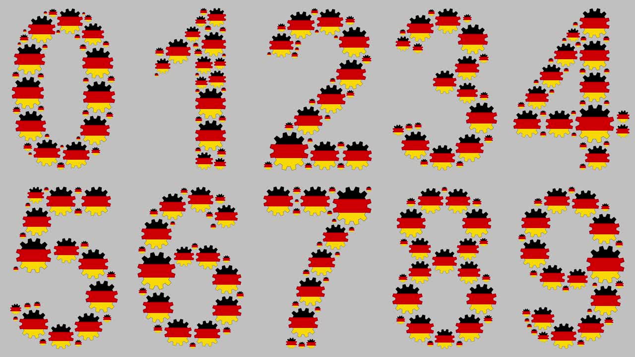 conjunto de números alemanes