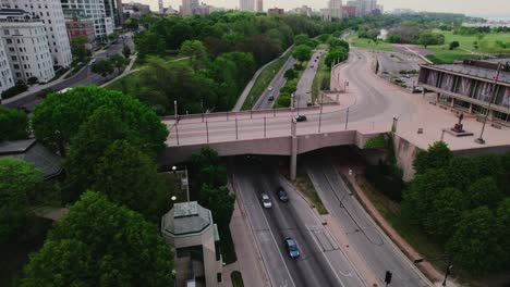 milwaukee overpass bridge - e mason st next to juneau park