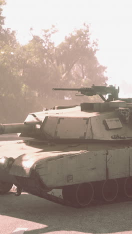 close-up of a tank