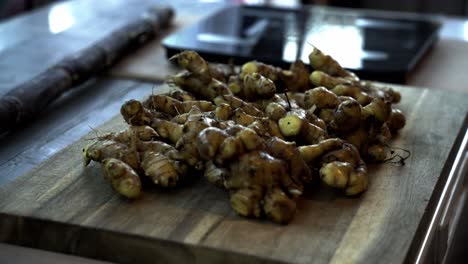 Nice-close-up-shot-of-Footage-of-Seasonal-Ginger-Harvesting-Unveiling-Nature's-Bounty