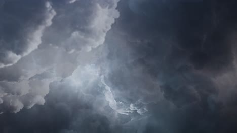 thunderstorm and lightning strike in the dark  clouds